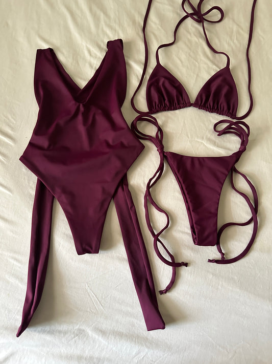 BIKINI BUNDLE // Phoebe One Piece + Katy top + Billie Bottom // SIZE EXTRA SMALL