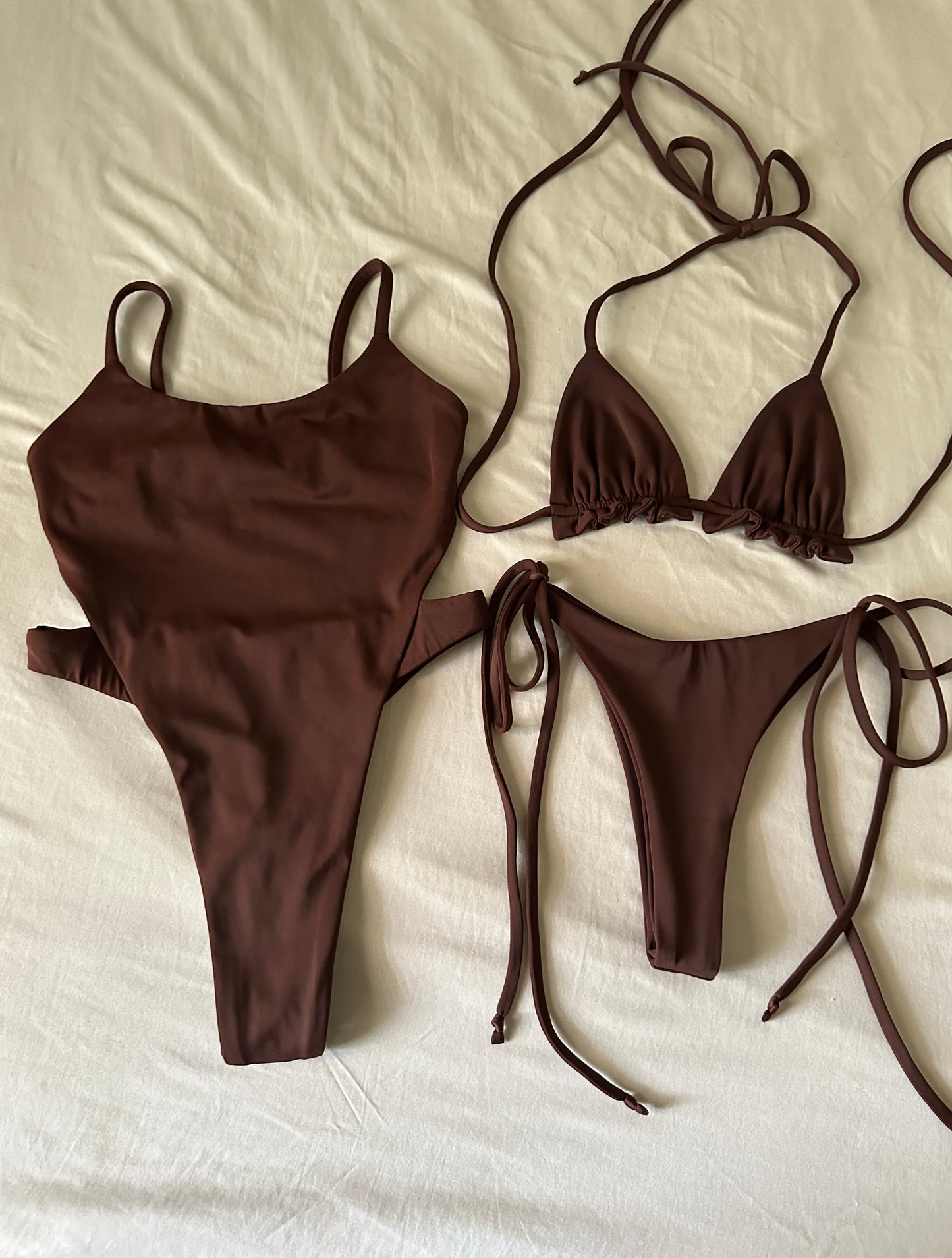 BIKINI BUNDLE // Tara One Piece + Iris top + Billie Bottom // SIZE SMALL